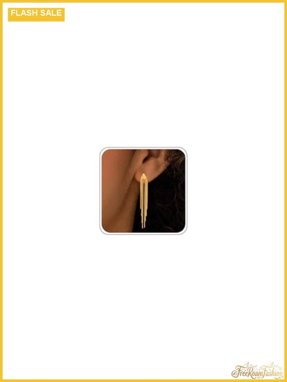 14K Gold Plated Brass Drop Dangle Earrings Chain Tassel Prom Jewelry